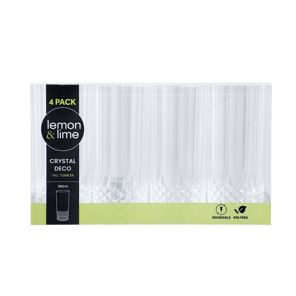 46156-4pc-lemon-lime-crystal-deco-plastic-reusable-tall-tumbler-390ml