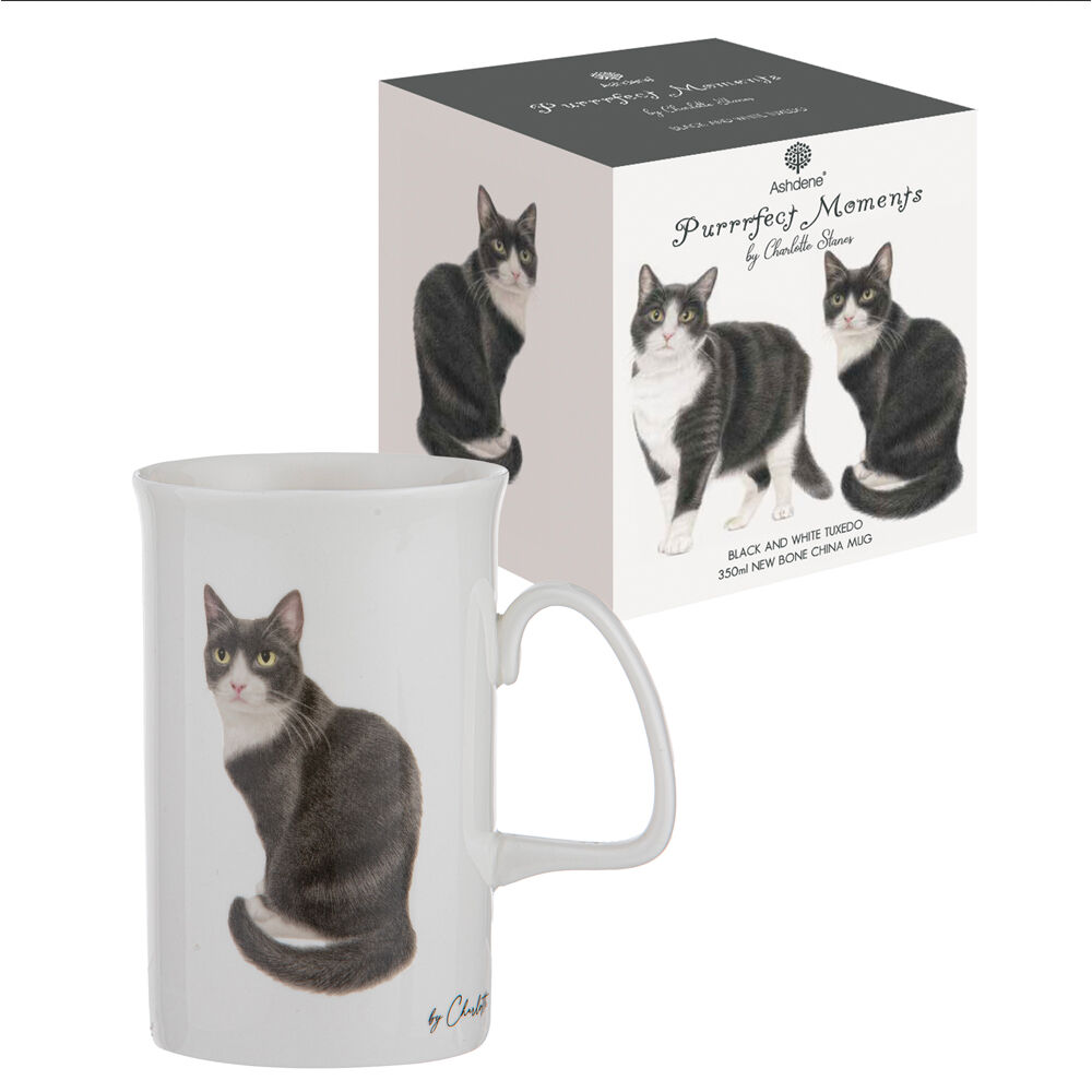 522292-ashdene-purrrfect-moments-b-w-tuxedo-cat-can-mug-350ml-new-bone-china-white