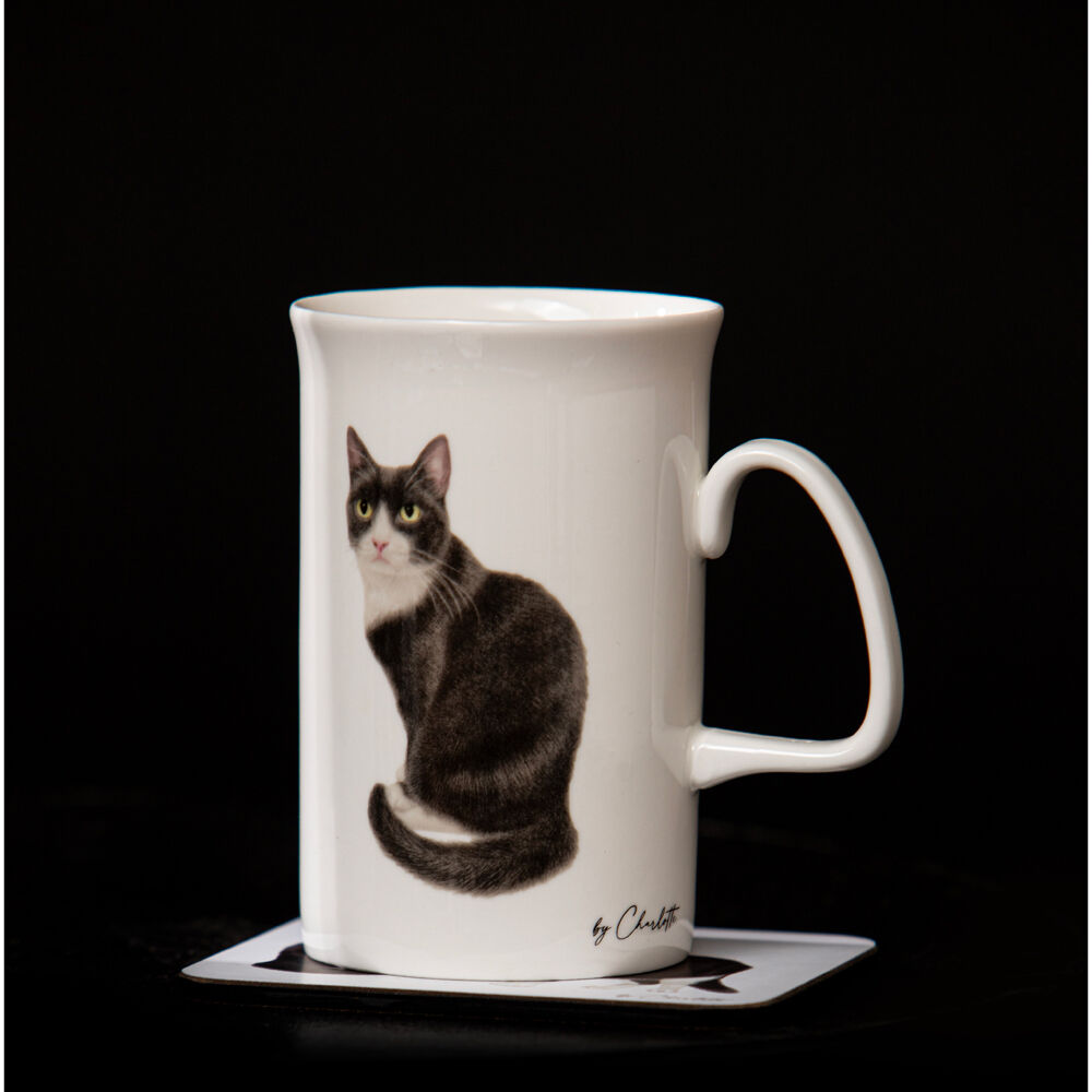522292-ashdene-purrrfect-moments-b-w-tuxedo-cat-can-mug-350ml-new-bone-china-white