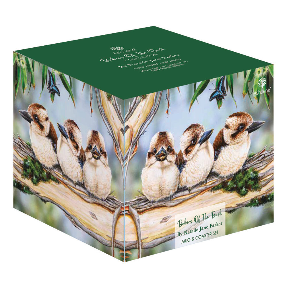 522343-2pc-ashdene-babies-of-the-bush-new-bone-china-mug-coaster-set-kookaburra