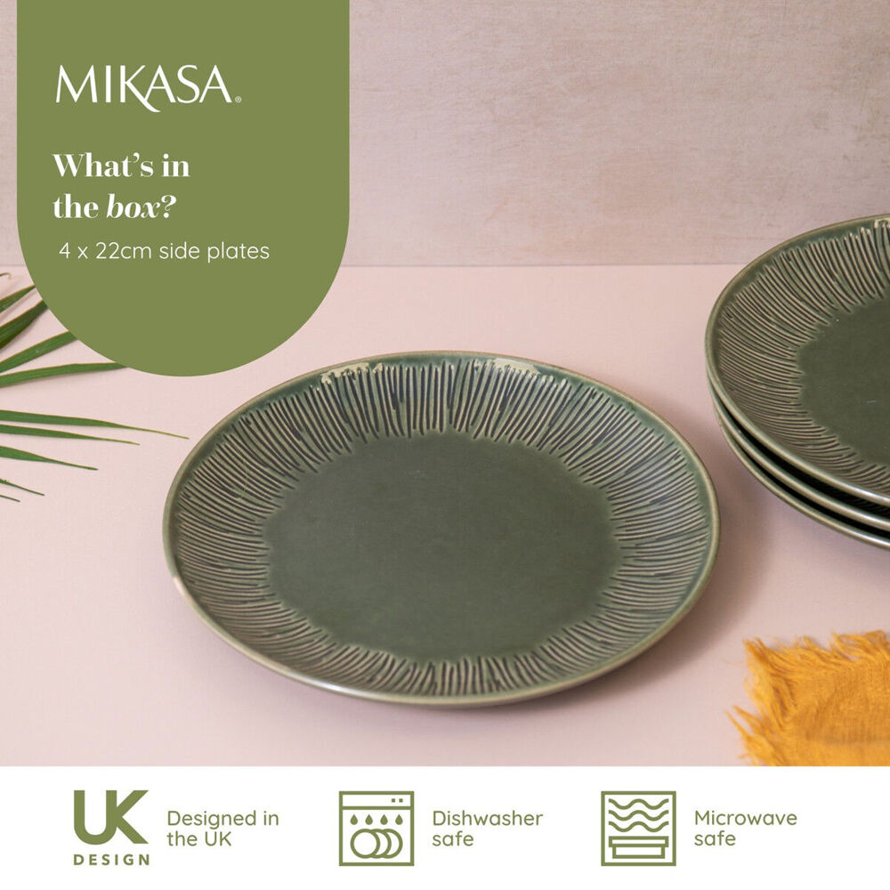 79006-4pc-mikasa-jardin-stoneware-side-plate-set-21-5cm-green