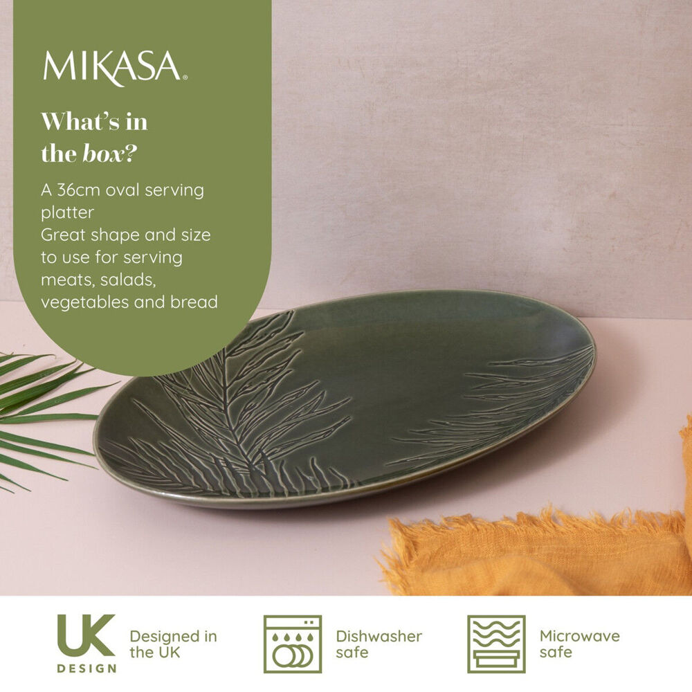 79011-mikasa-jardin-stoneware-oval-serving-platter-36cm-green
