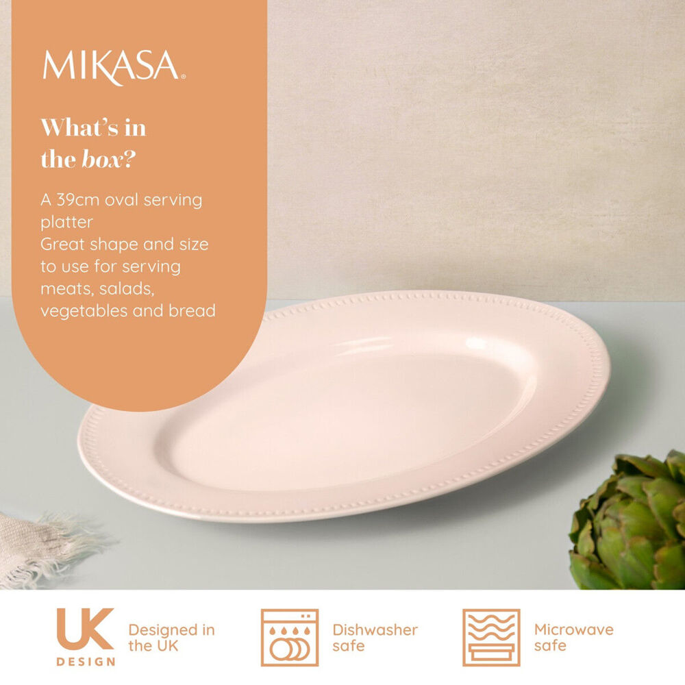 79039-mikasa-cranborne-stoneware-oval-serving-platter-39cm-cream