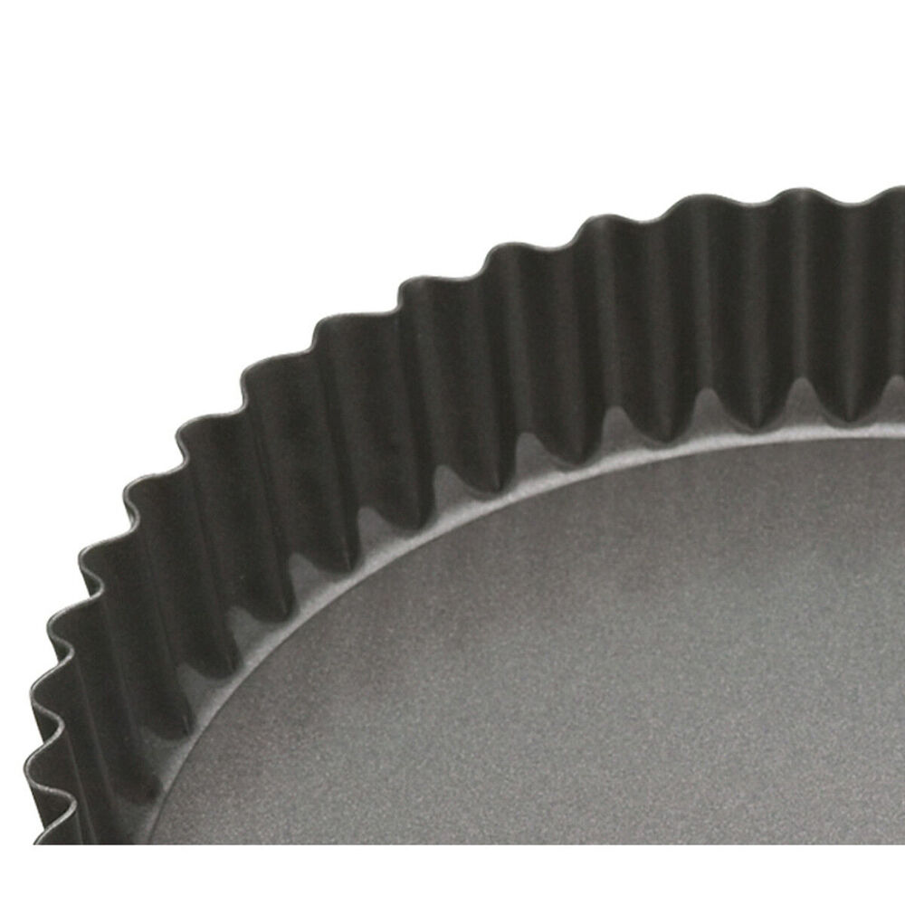 81051-mastercraft-23cm-heavy-loose-base-non-stick-round-flan-quiche-pan-black