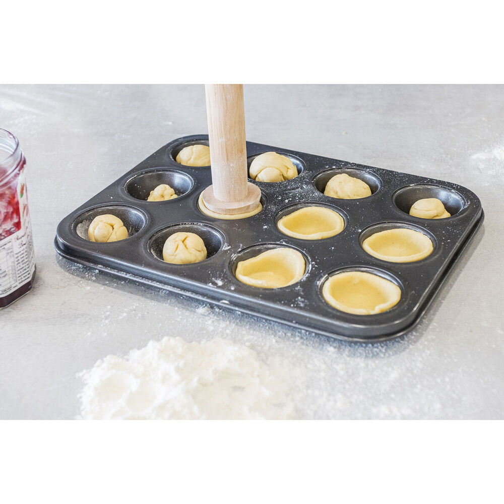 81098-mastercraft-26x20cm-heavy-base-12-cup-non-stick-mini-muffin-pan-black