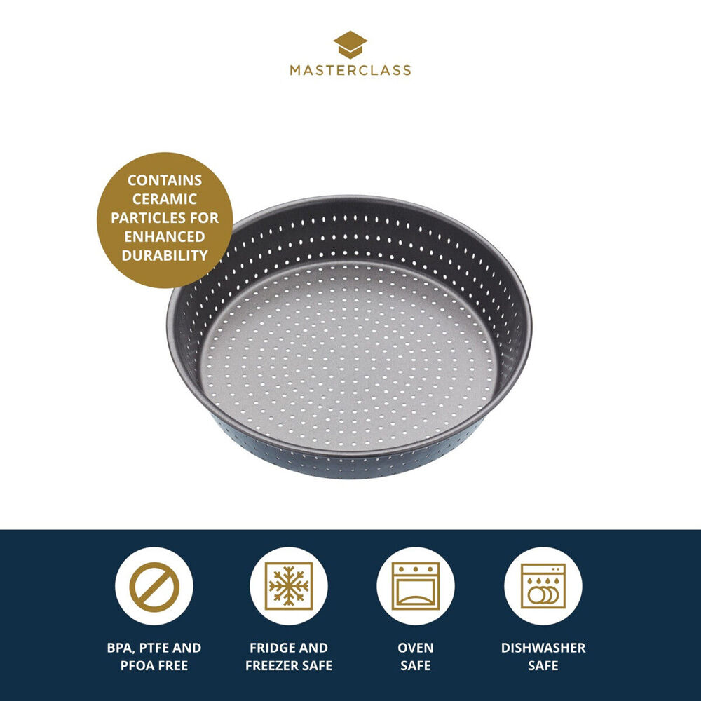 81201-mastercraft-crusty-bake-24cm-non-stick-deep-pie-tart-tin-black