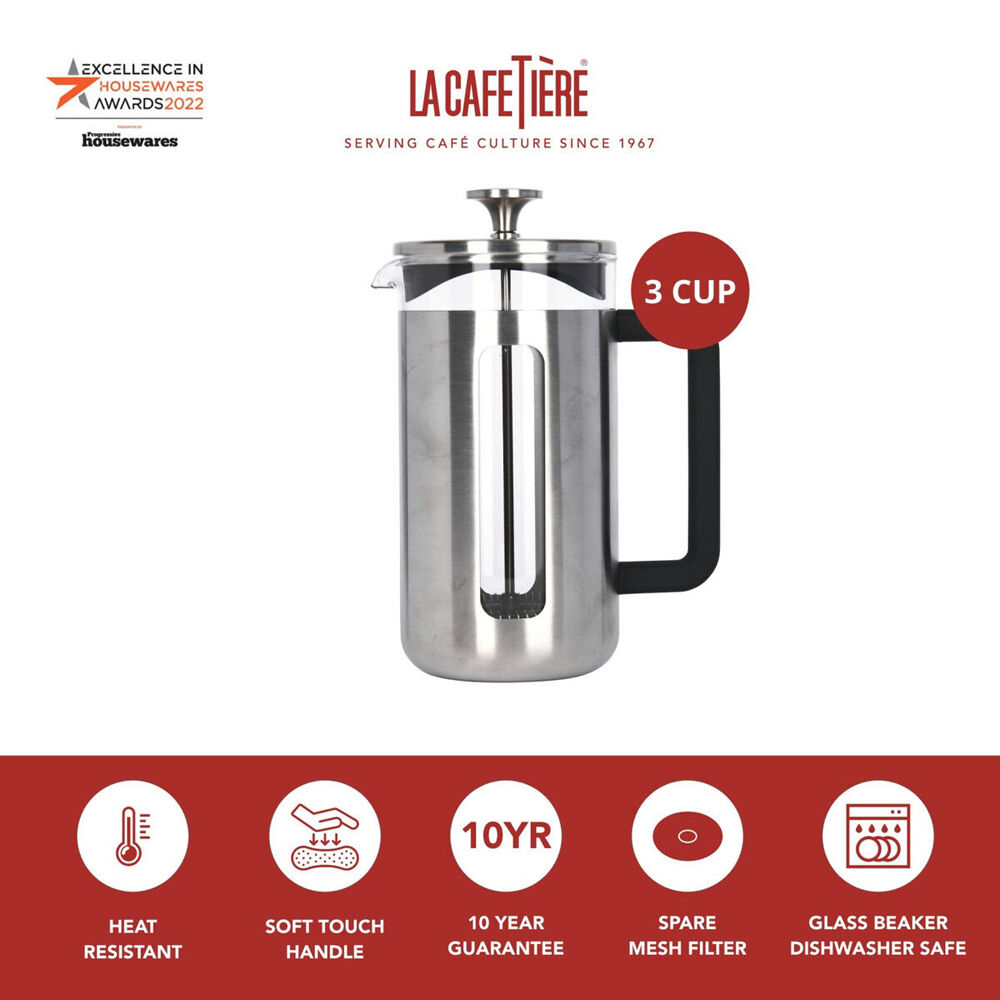 83231-la-cafetiere-pisa-3-cup-350ml-brushed-ss-glass-french-press-silver