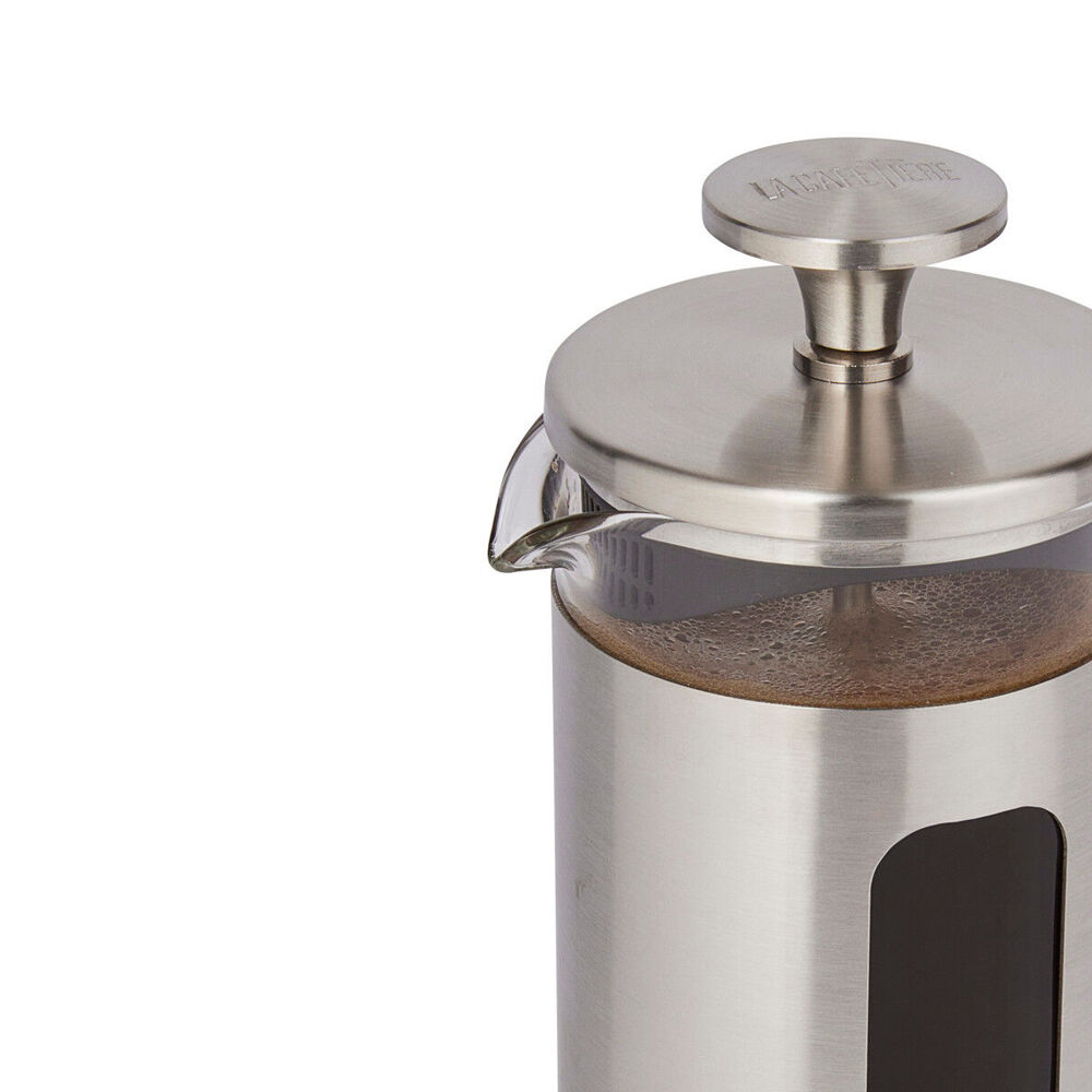 83231-la-cafetiere-pisa-3-cup-350ml-brushed-ss-glass-french-press-silver
