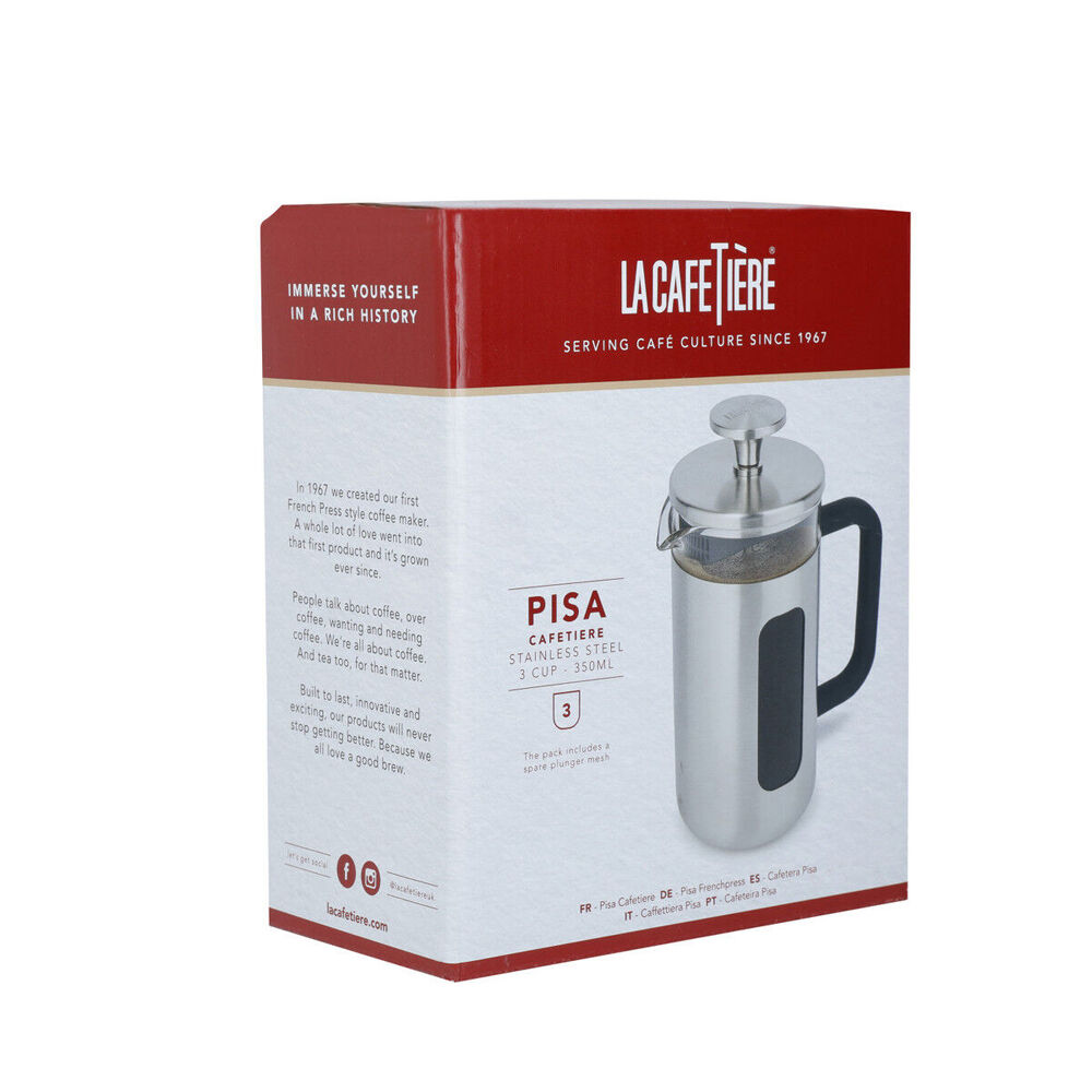 83231-la-cafetiere-pisa-3-cup-350ml-brushed-ss-glass-french-press-silver
