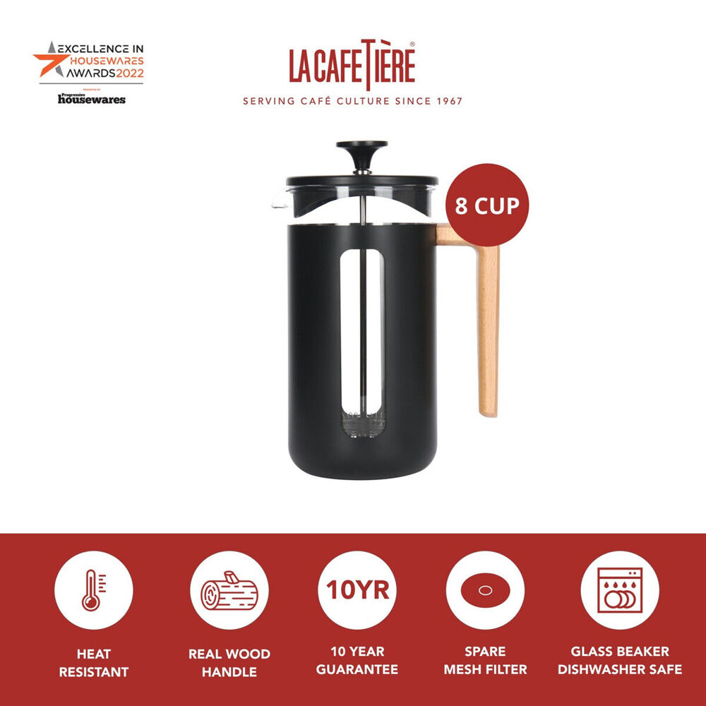 83242-la-cafetiere-pisa-8-cup-1l-stainless-steel-glass-coffee-french-press-black