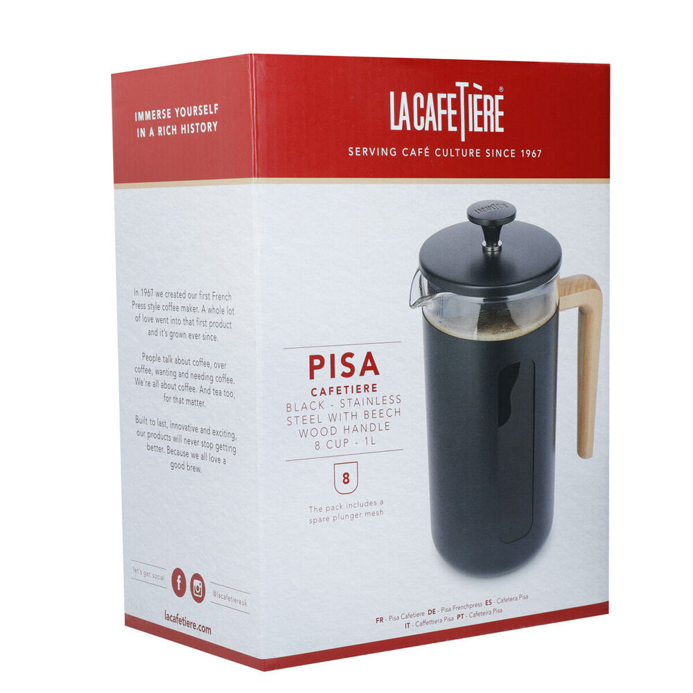 83242-la-cafetiere-pisa-8-cup-1l-stainless-steel-glass-coffee-french-press-black