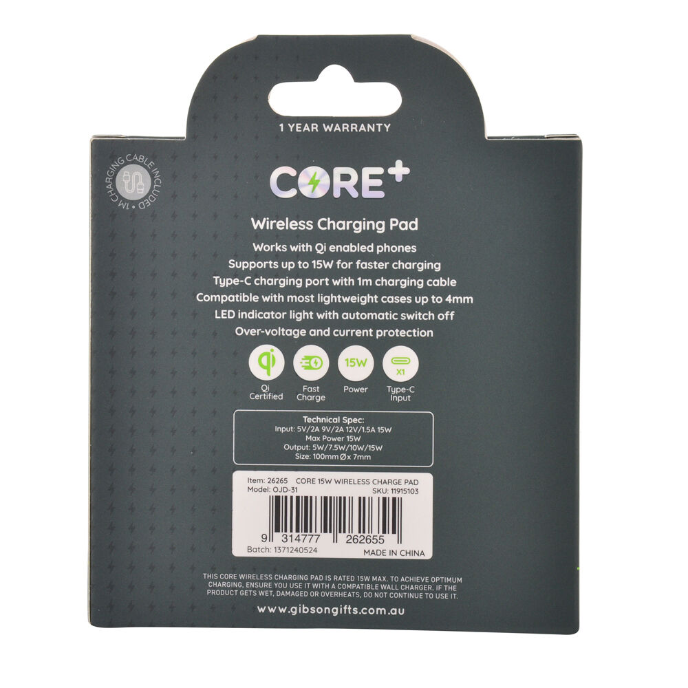 26265-core-qi-wireless-phone-charging-pad-w-type-c-1m-cable-15w-black