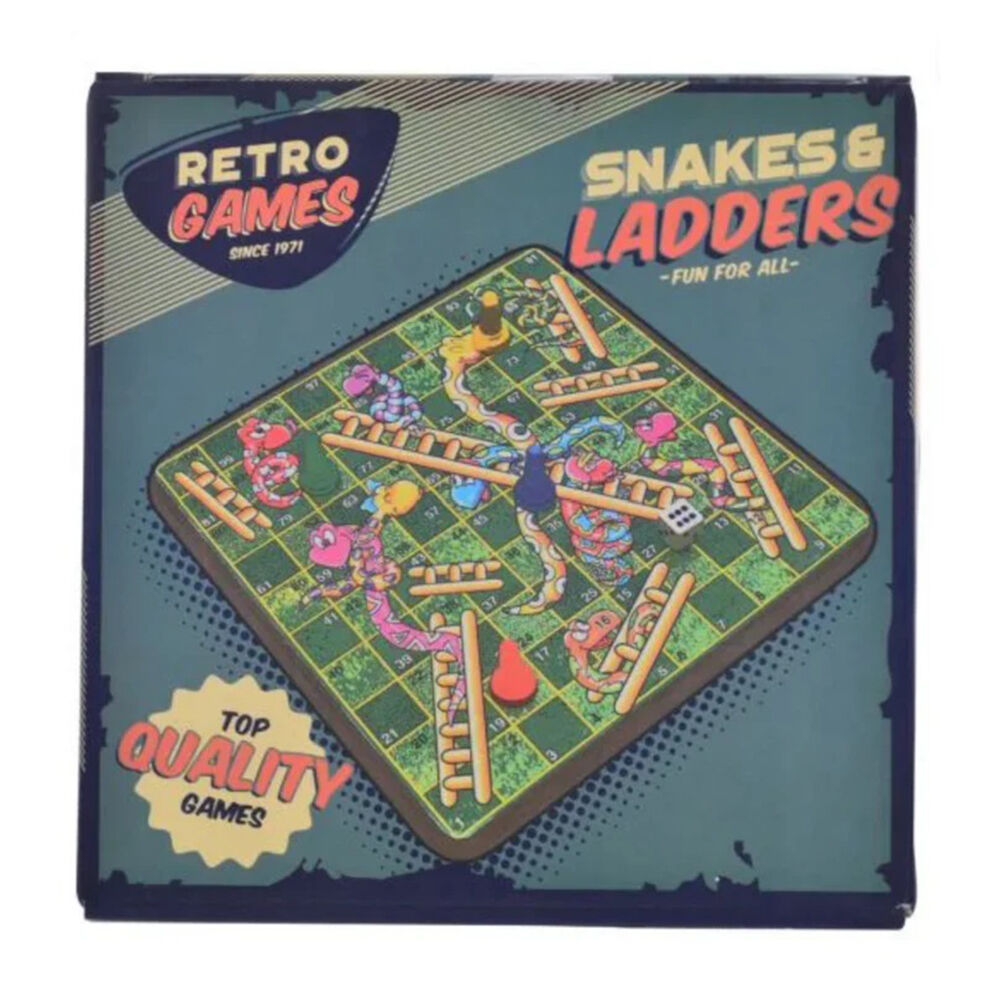 53291-gibson-gifts-retro-snakes-ladders-wooden-kids-family-board-game-set