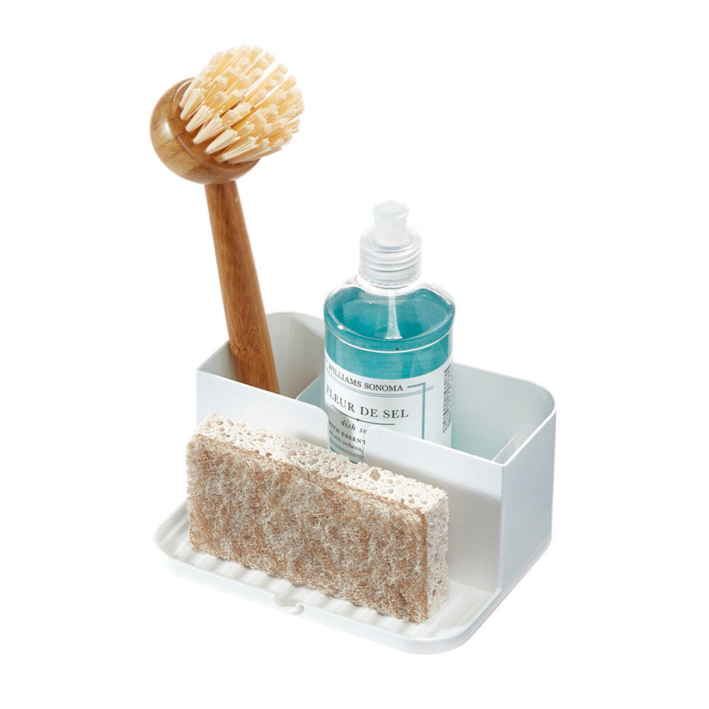 23038-idesign-classic-plastic-sink-caddy-w-tray-kitchen-bathroom-organiser-white