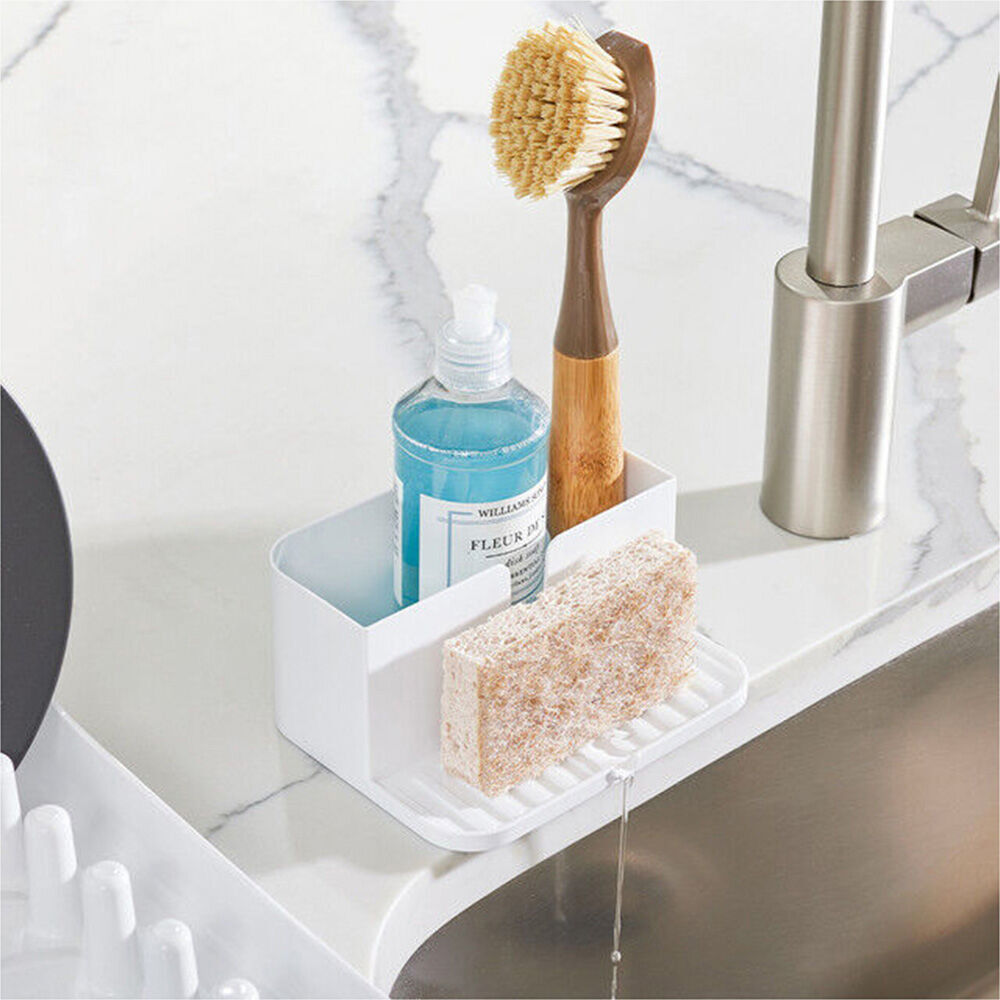 23038-idesign-classic-plastic-sink-caddy-w-tray-kitchen-bathroom-organiser-white
