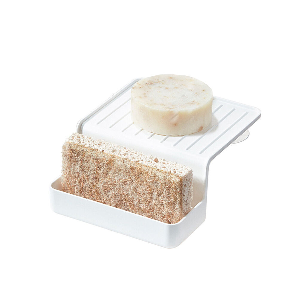 23041-idesign-classic-plastic-double-suction-sink-caddy-white