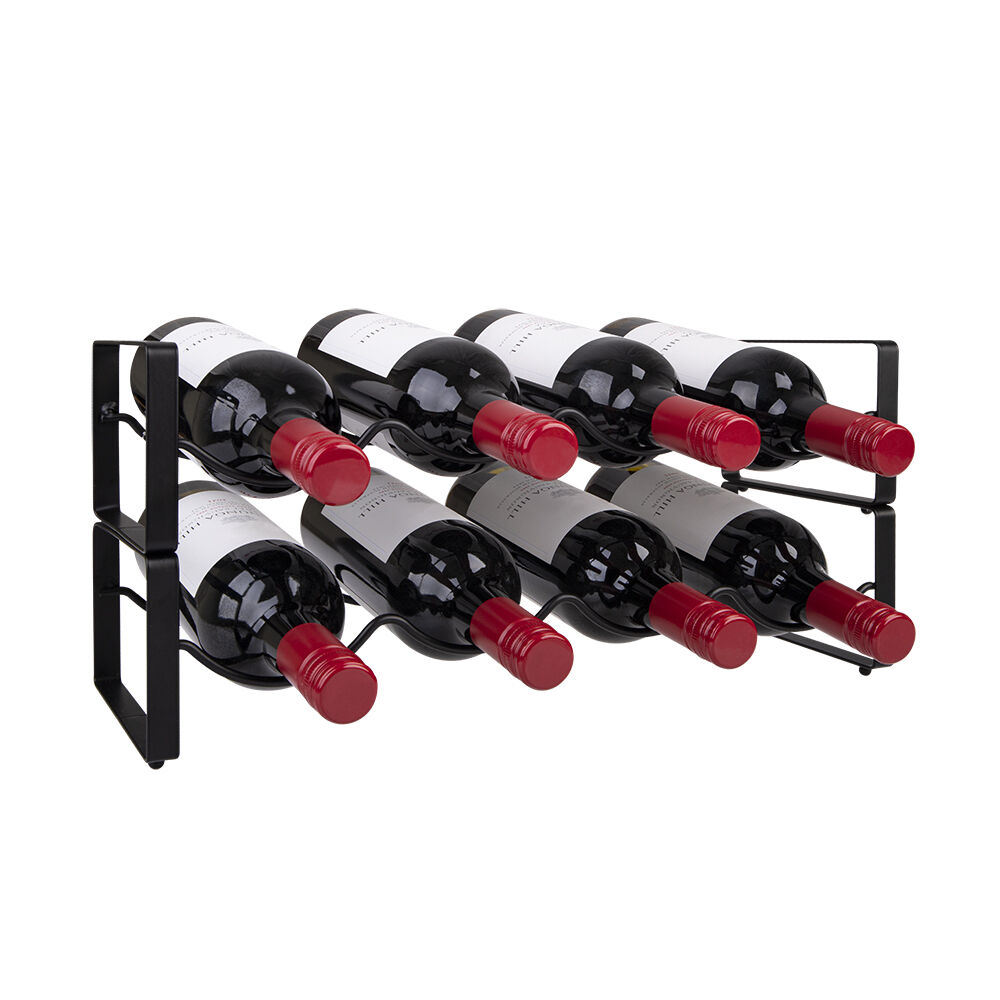 7091bk-bartender-steel-2-tier-8-bottle-stackable-wine-rack-black