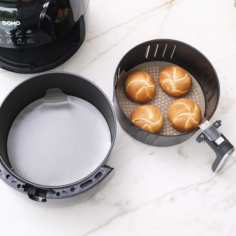 1-fff-488-2pc-nostik-silicone-fibreglass-dual-basket-air-fryer-liner-round-grey