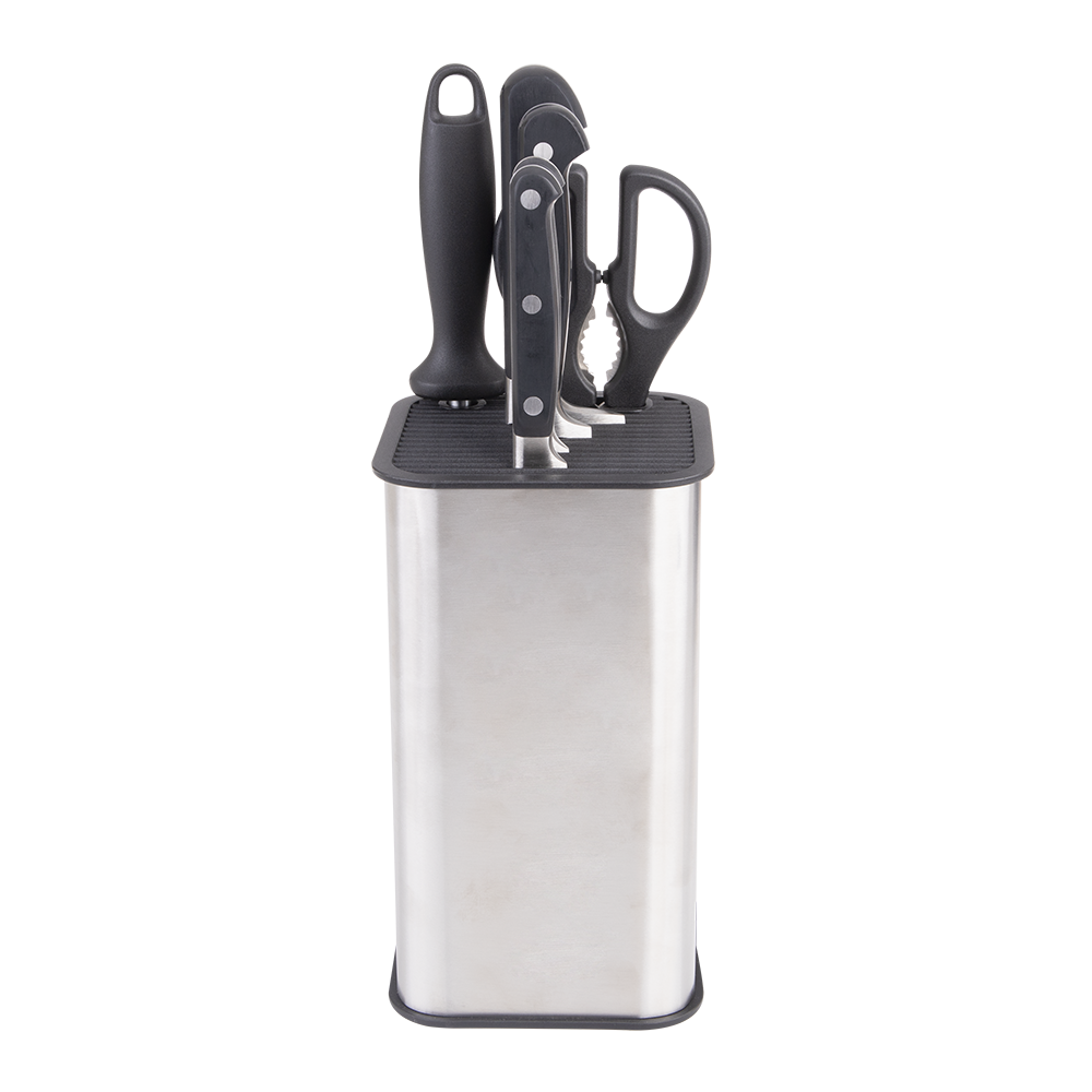 4334s-appetito-square-universal-stainless-steel-knife-block-12-7x22-4cm