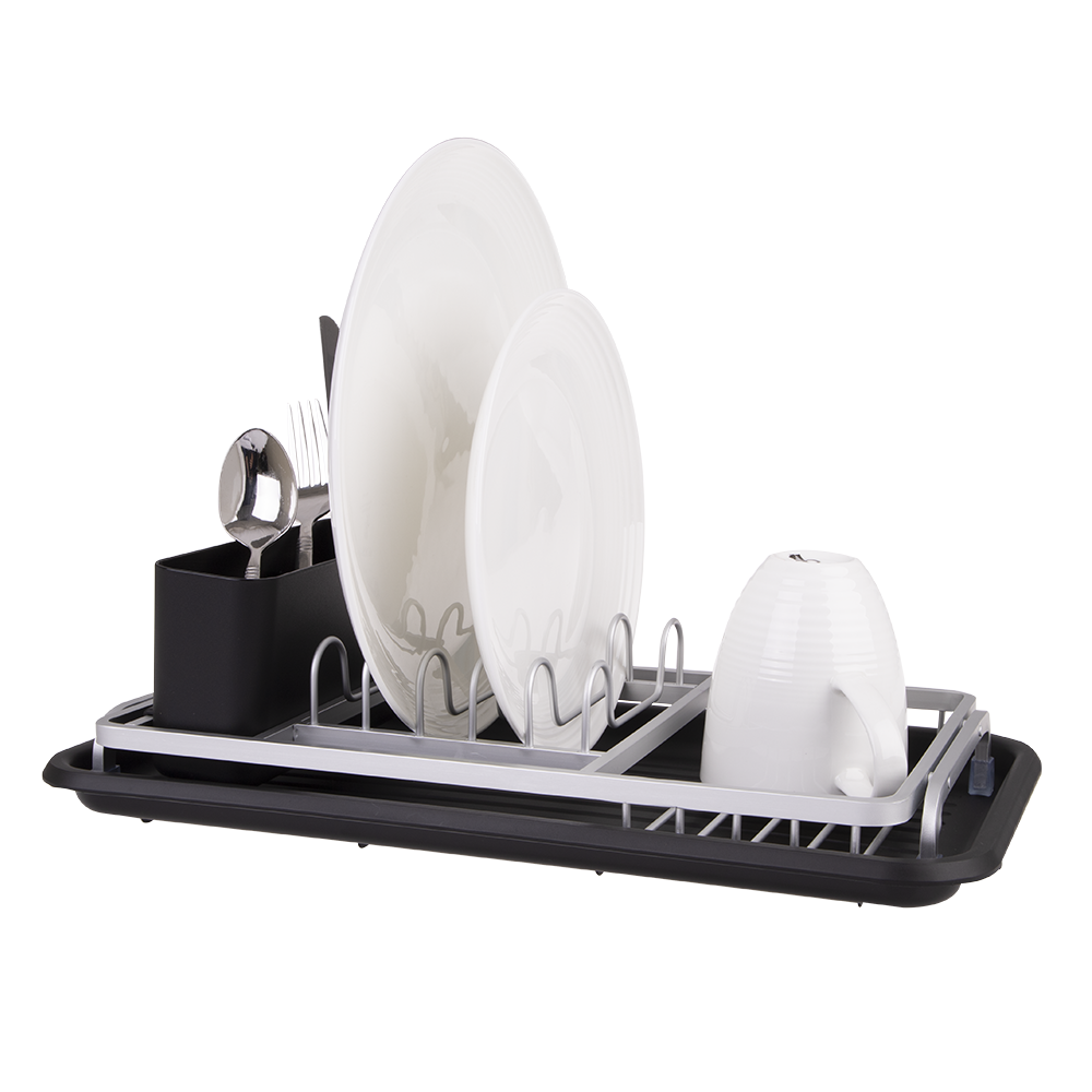 4574-1-d-line-aluminium-compact-dish-rack-w-draining-board-drying-organiser