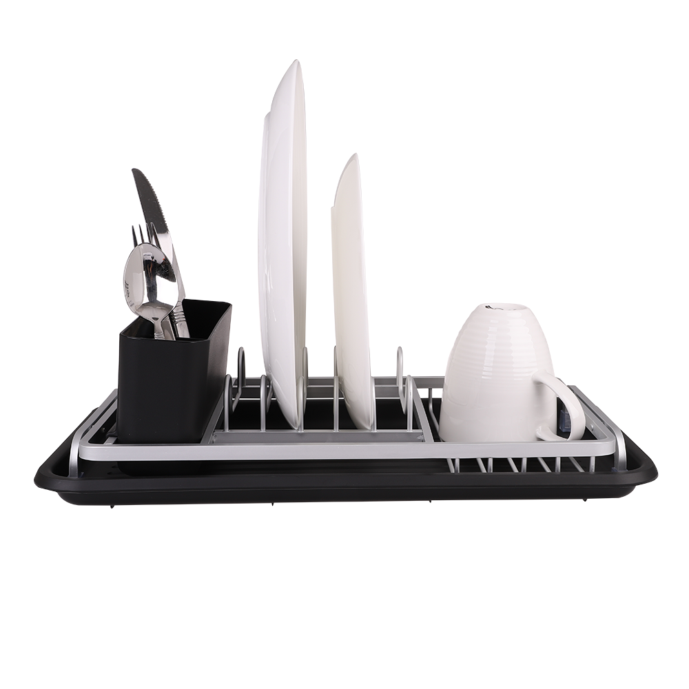 4574-1-d-line-aluminium-compact-dish-rack-w-draining-board-drying-organiser
