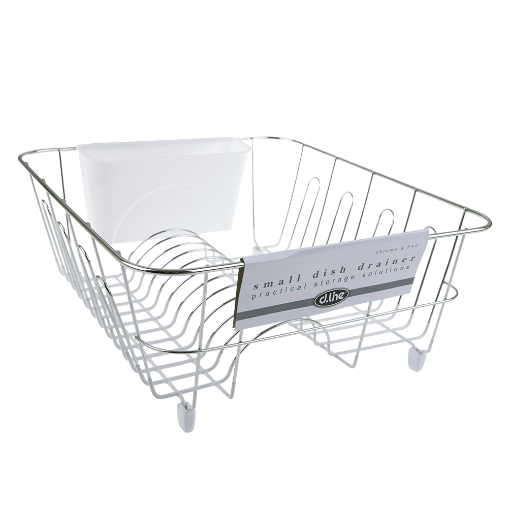 4580w-d-line-chrome-pvc-small-dish-drainer-w-caddy-36-5x32cm-white