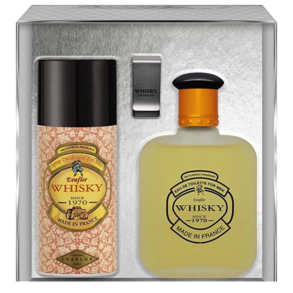 3pc Whisky Signature EDT/Deodorant Spray & Whisky Money Clip Set