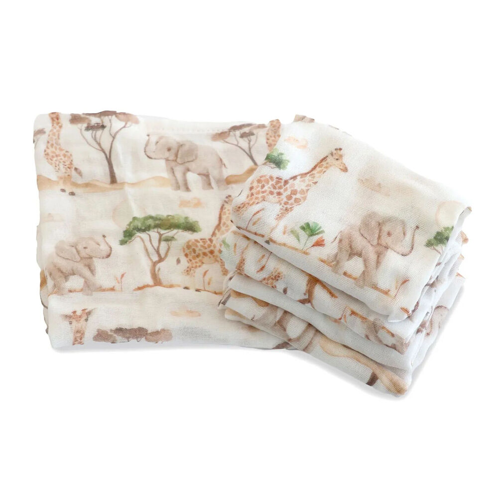 16867-6pc-bubba-blue-bamboo-cotton-adventure-muslin-wash-cloths-30x30cm