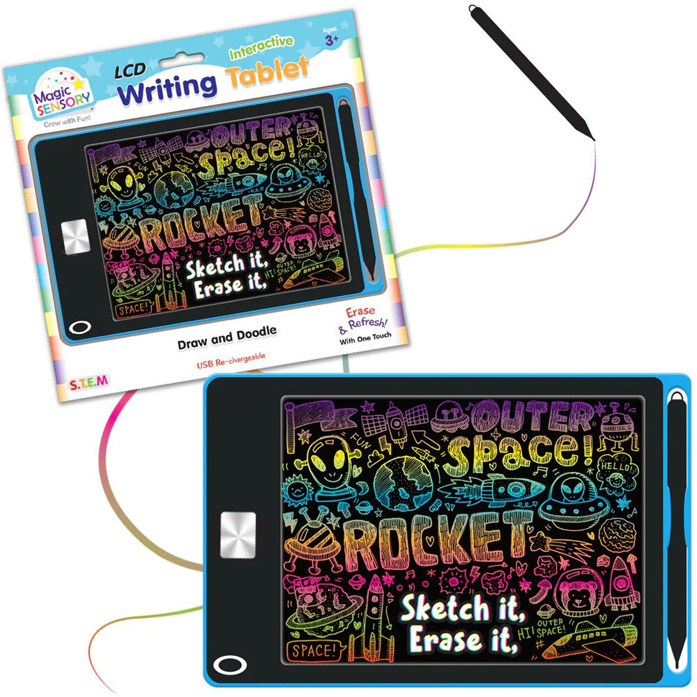 Magic Sensory 8.5" Interactive LCD Writing Tablet Blue Star Kids/Children 3y+