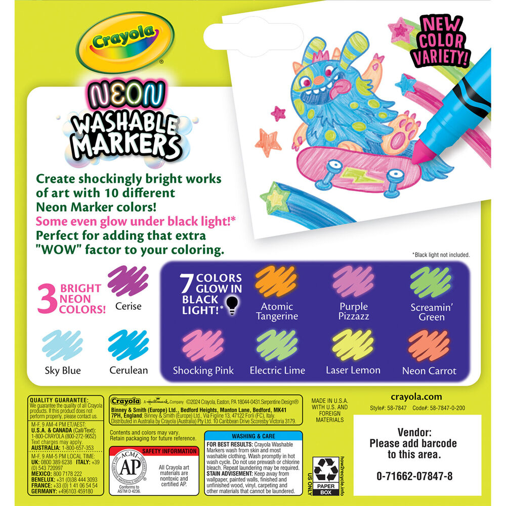 58-7847-10pc-crayola-neon-broad-line-washable-markers-colouring-tools-kids-3y