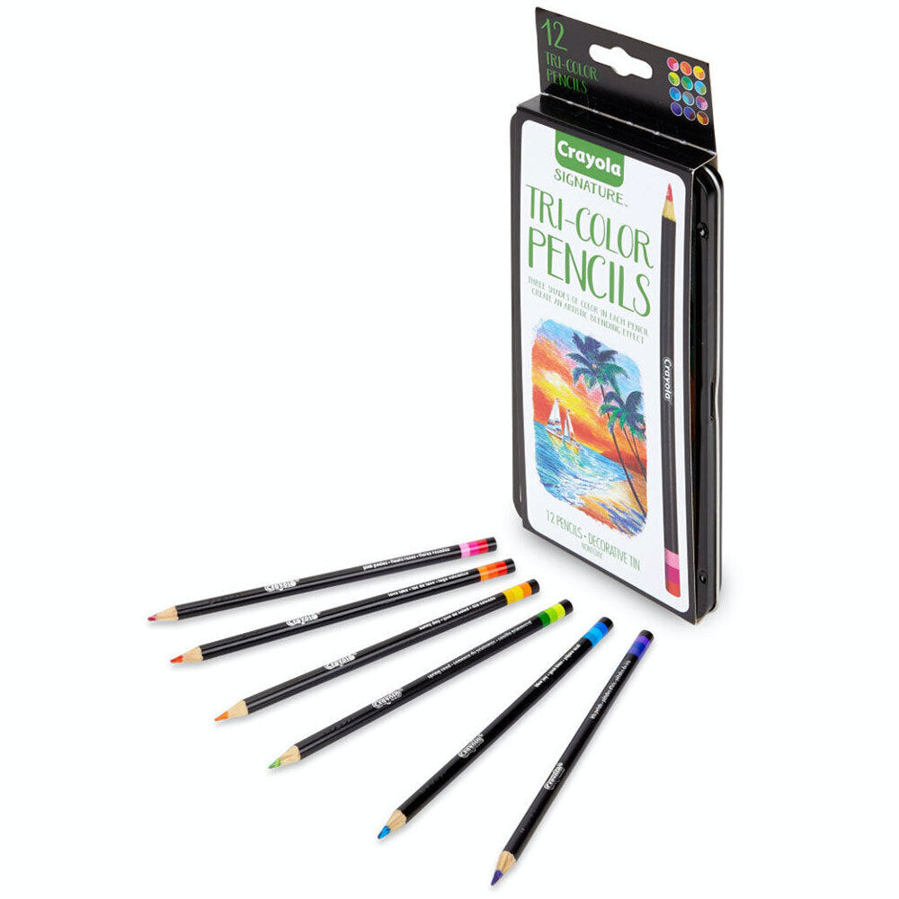 Crayola Signature Drawing/Colouring/Sketching Tri-Color Pencils For 9+ Kids (24 Pieces) — image 5