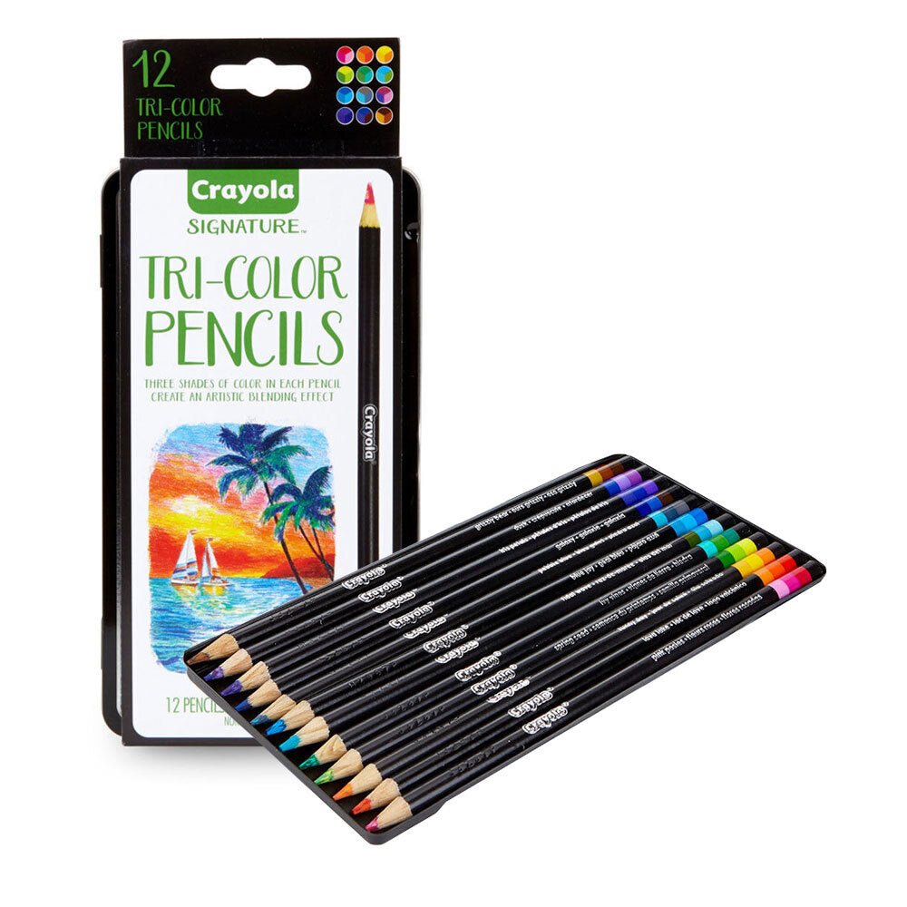 Crayola Signature Drawing/Colouring/Sketching Tri-Color Pencils For 9+ Kids (24 Pieces) — image 2