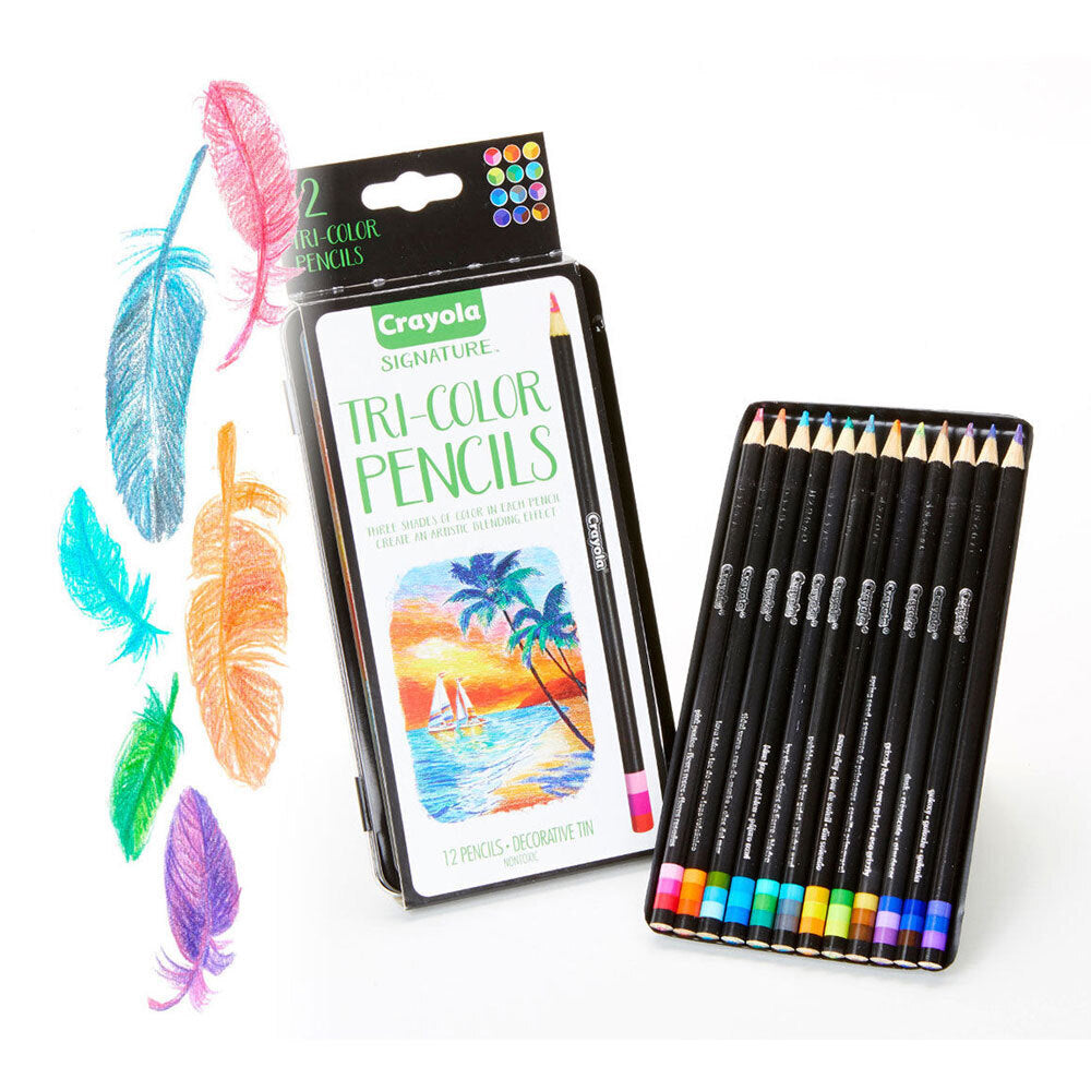 Crayola Signature Drawing/Colouring/Sketching Tri-Color Pencils For 9+ Kids (24 Pieces) — image 3