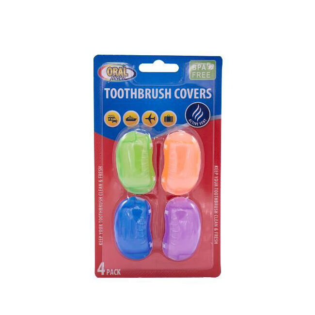 Oral Fusion Tooth Brush Covers Protector Teeth Cleaning Dental Care (4 Pieces)