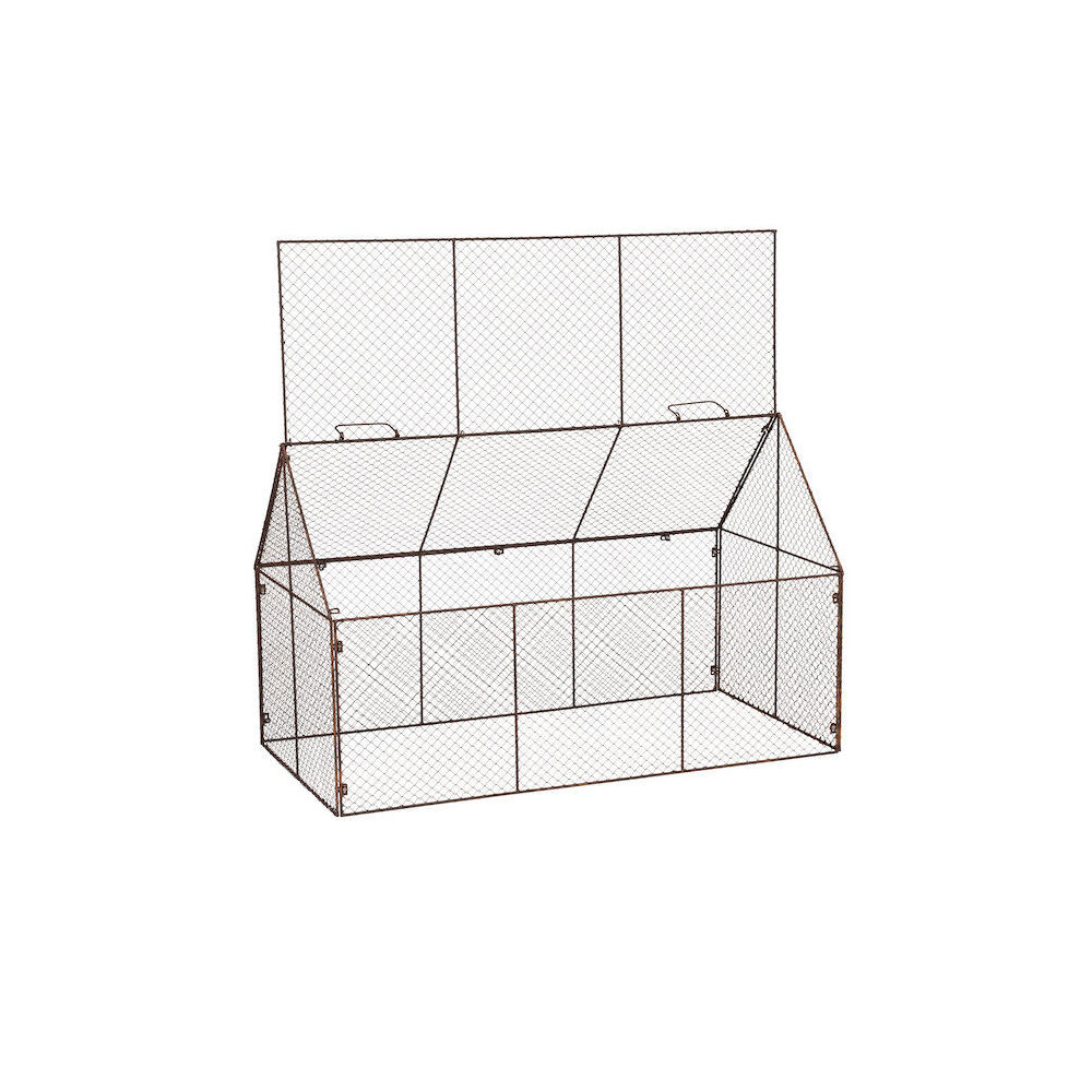 28570-a-fresco-garden-wire-mesh-bed-cloche-113-5x72-5cm-brown