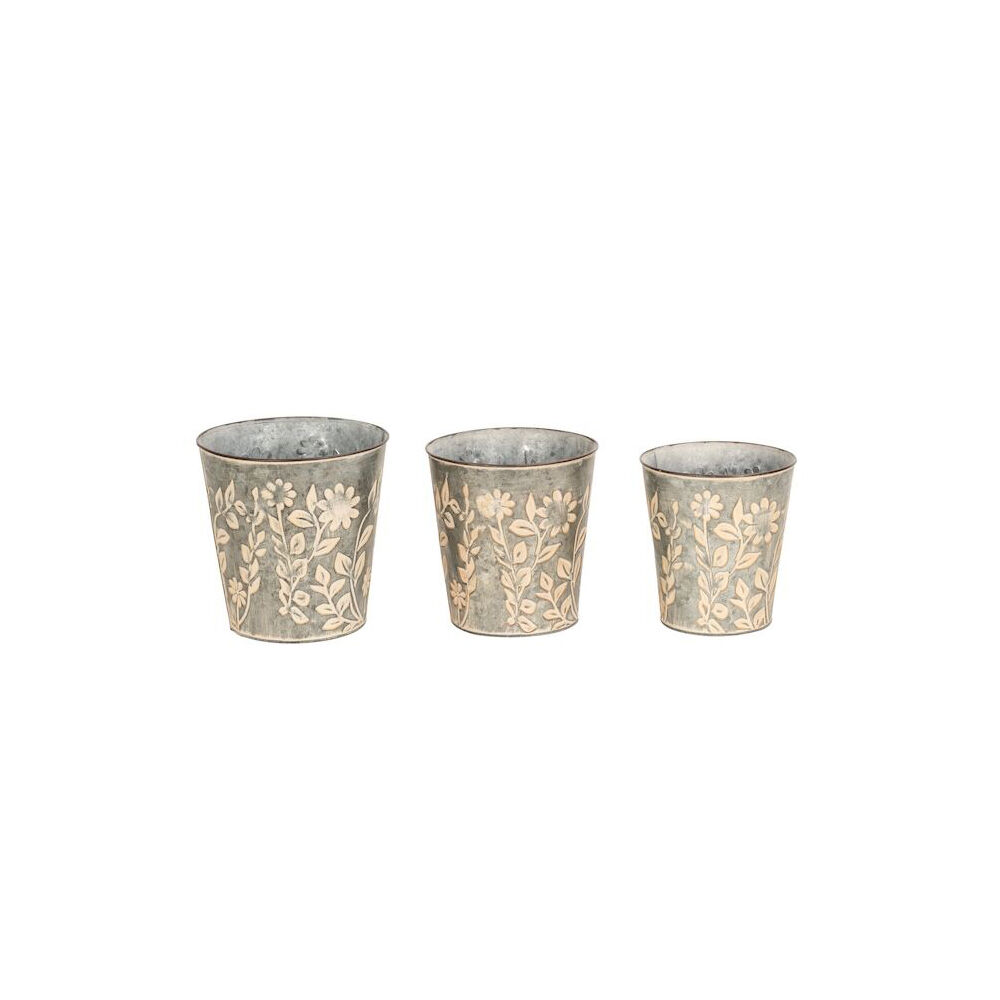 29034-3pc-a-fresco-metal-indoor-outdoor-flower-planter-pot-set