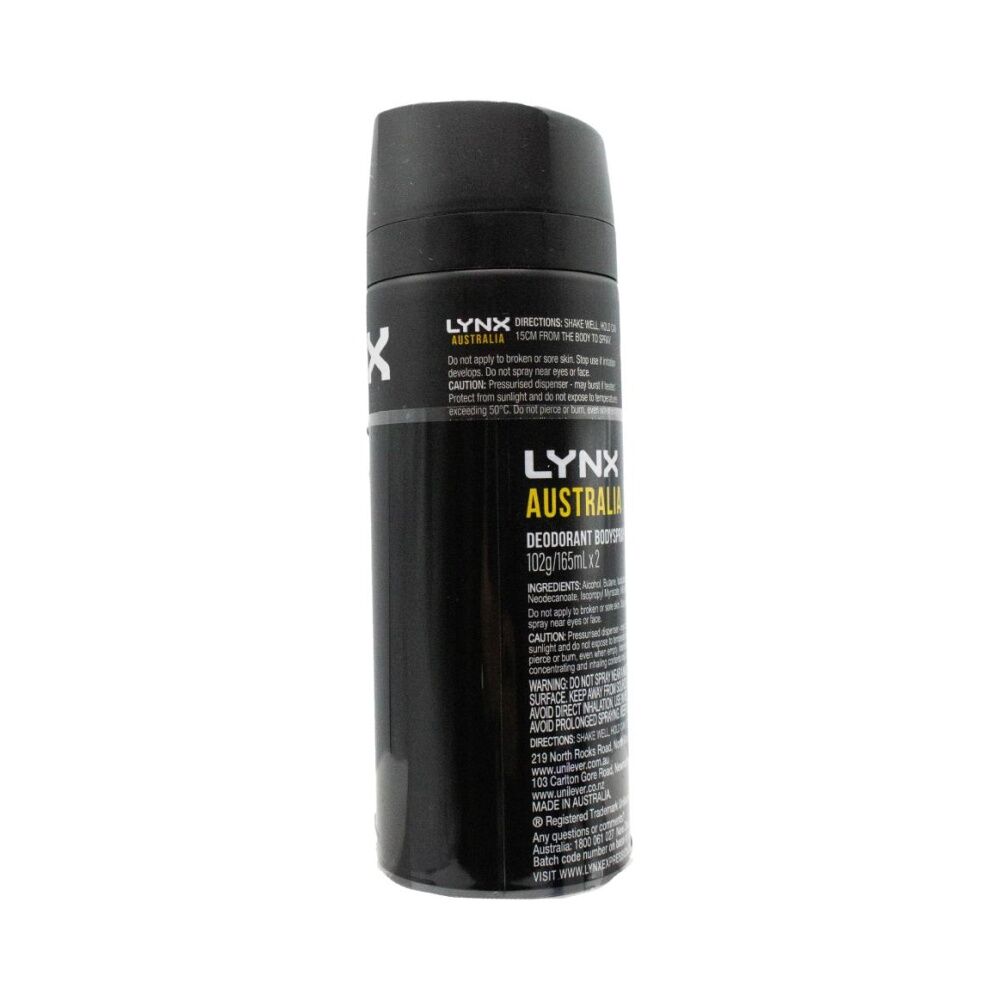 Lynx 2PK Lynx Deodorant Body Spray 48 Hr Odour Protection 165ml Australia Scent (3 Pack) — image 4