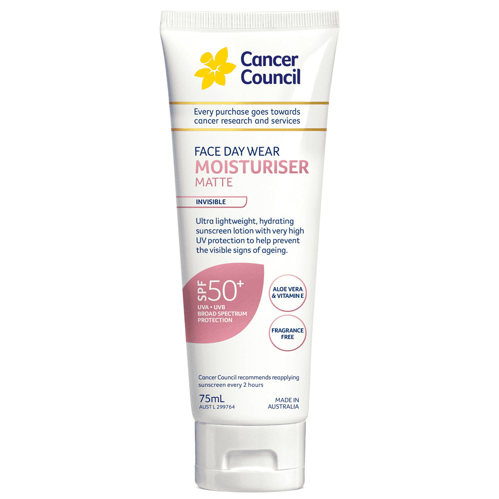 Cancer Council 75ml Sunscreen Face Day Wear Invisible SPF50+