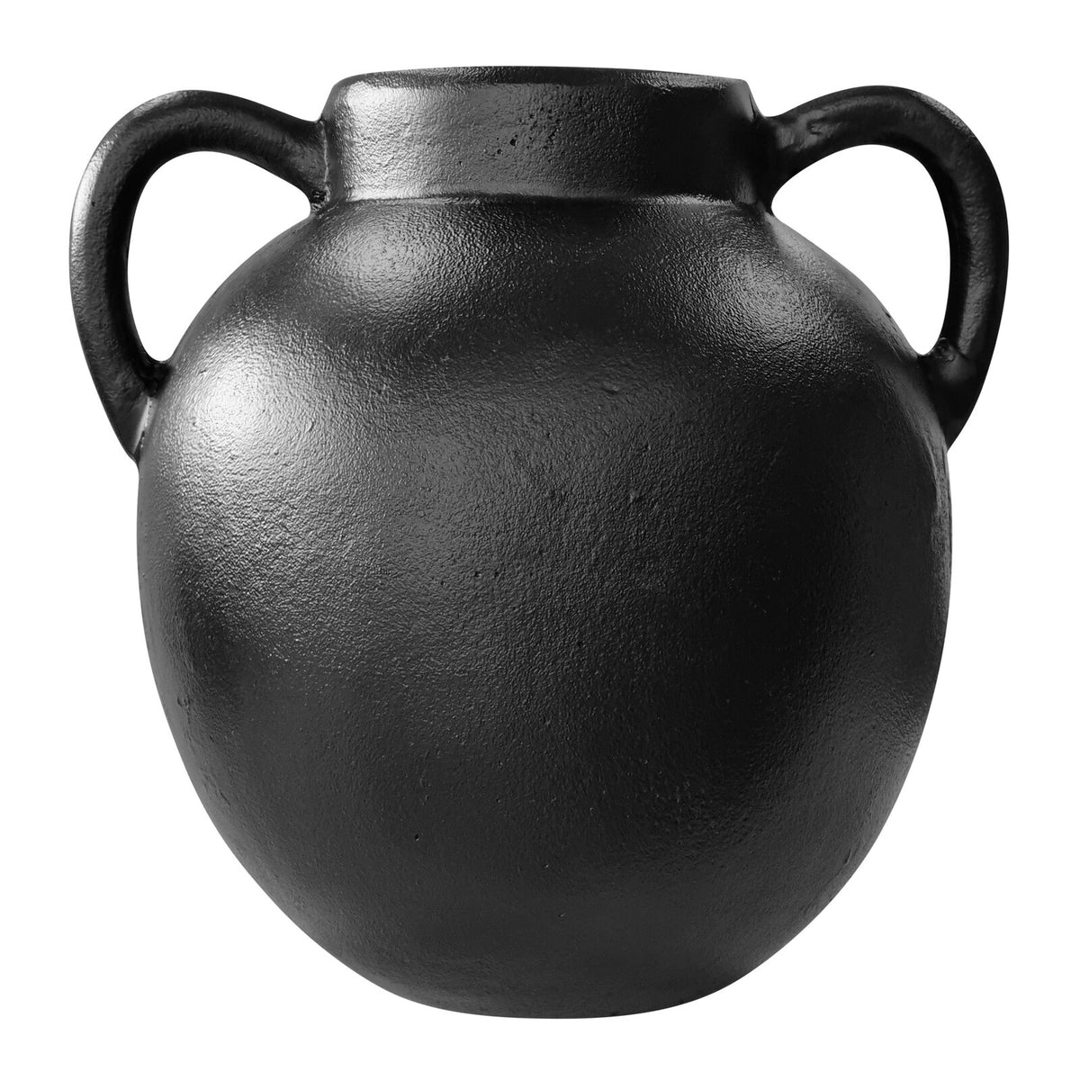 J.Elliot Home Aluminium Spencer Vase w/ Handles 28x30cm - Black