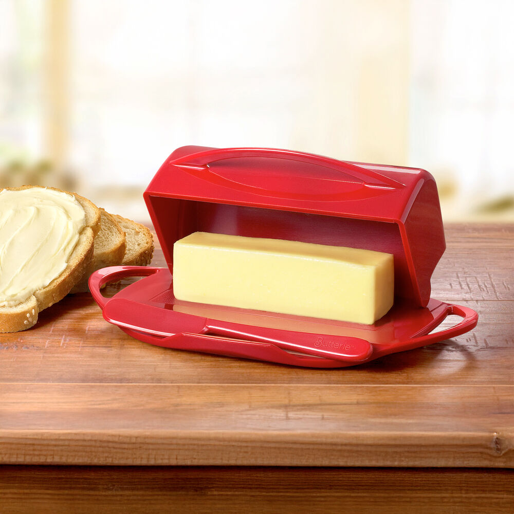 24601red-butterie-flip-top-plastic-butter-dish-w-spreader-22-9x14cm-red