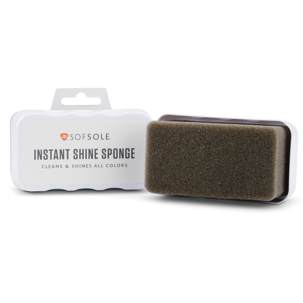 SofSole Instant Shine Sponge For Leather/Vinyl Shoes w/ Travel Case - White