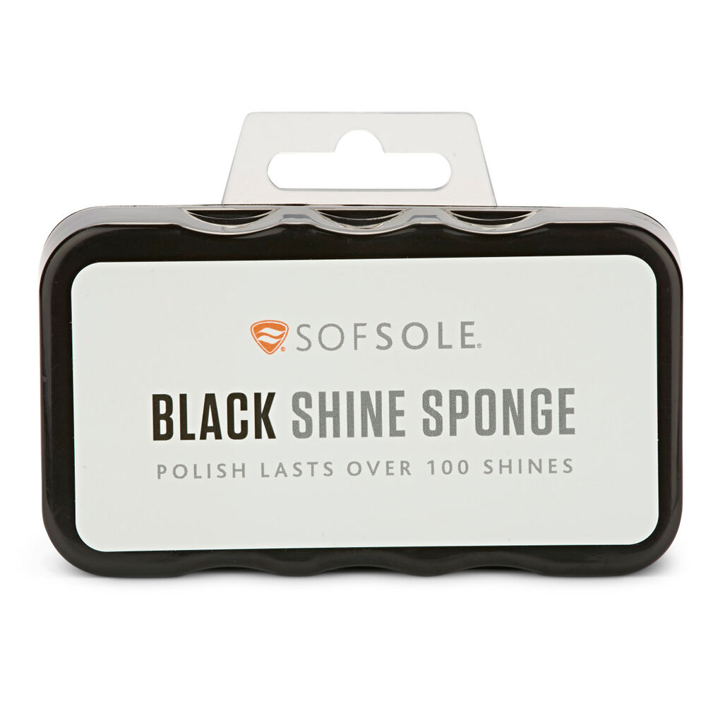 SofSole Instant Shine Sponge For Leather/Vinyl Shoes w/ Travel Case - Black