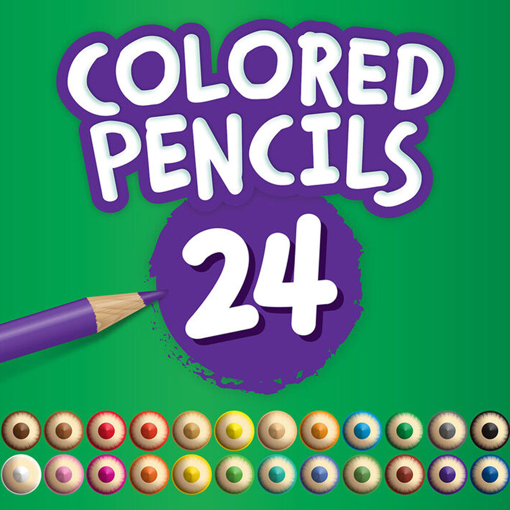 68-4024-24pc-crayola-coloured-pencils-kids-children-art-craft-6y