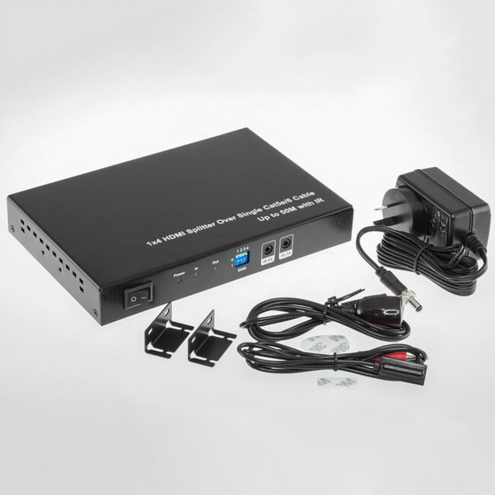 64510144-pro2-4-way-hdmi-over-single-cat5-6-splitter-transmitter-port-hub-box-black