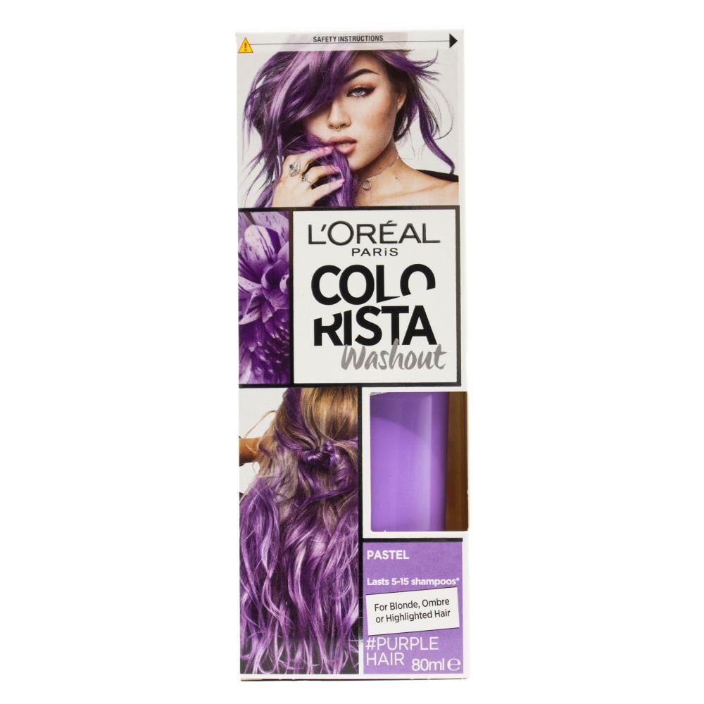 Loreal Paris Colorista Washout Hair Colour 80ml - Pastel Purple