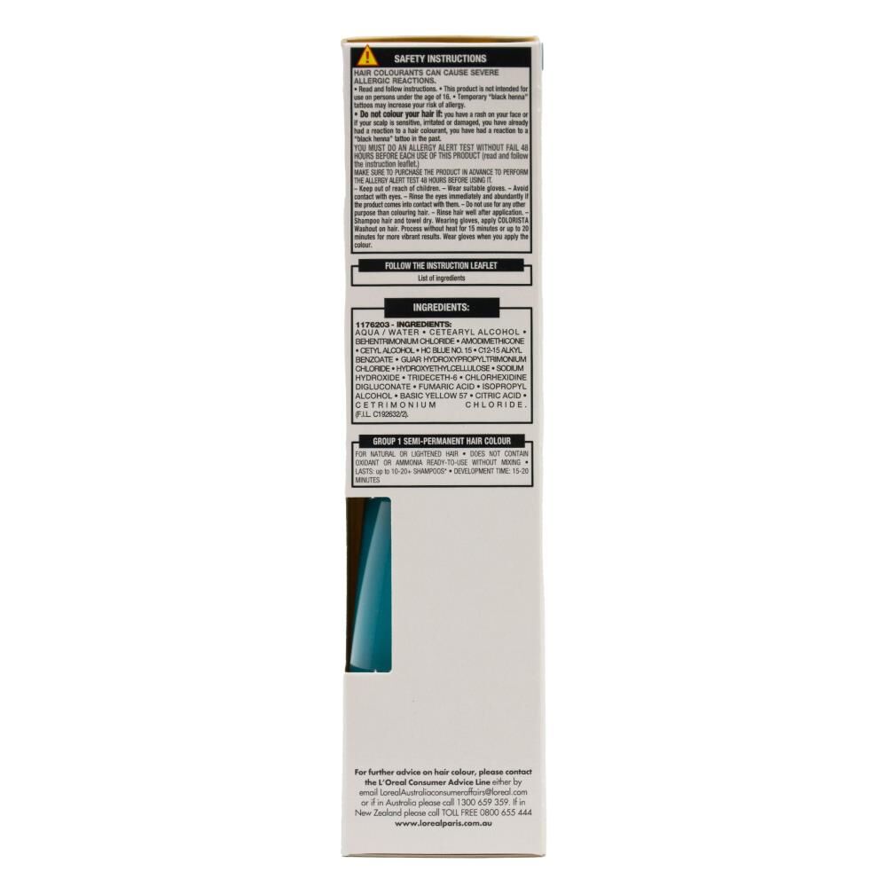 Loreal Paris Colorista Washout Hair Colour 80ml - Turquoise