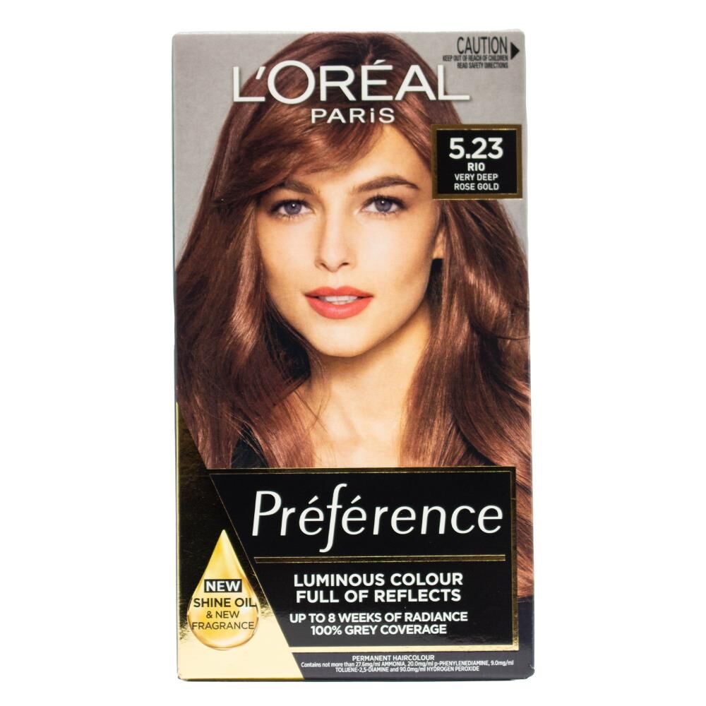 Loreal Paris Preference Permanent Hair Colour - 5.23 Very Deep Rose Gold