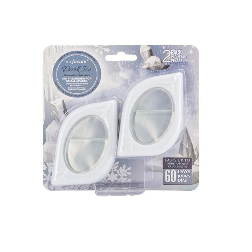 2pc Air Fusion Car Vent Clip Air Freshener 7.5ml - Black Ice