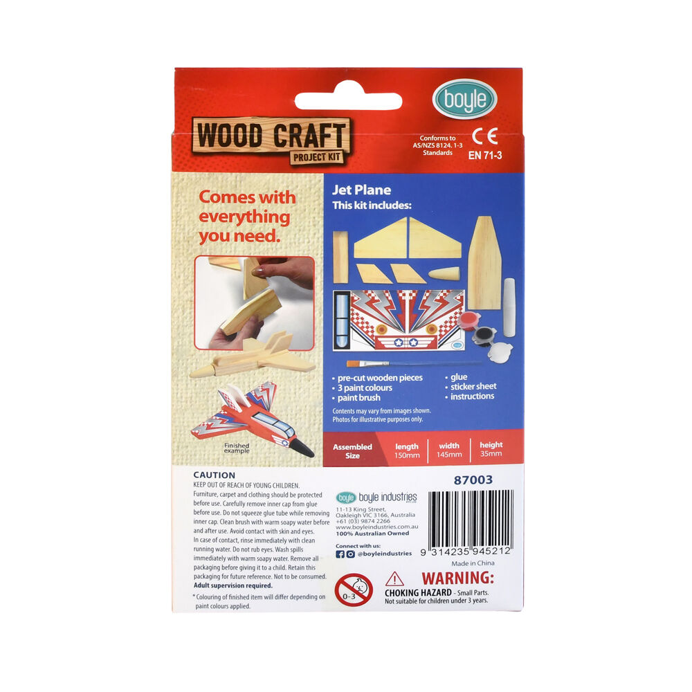 87003-boyle-wood-craft-project-kit-small-jet-plane-kids-diy-8y