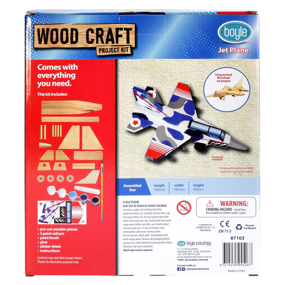 87103-boyle-wood-craft-project-kit-jet-plane-kids-diy-9y